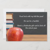 Zurück zum Schuljahr Lehrerkarte Einladung (Rückseite)