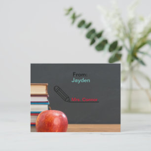 Zurück zum Schuljahr Lehrerkarte Postkarte
