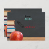 Zurück zum Schuljahr Lehrerkarte Postkarte (Vorne/Hinten)
