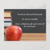 Zurück zum Schuljahr Lehrerkarte Postkarte (Rückseite)