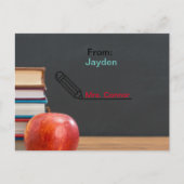 Zurück zum Schuljahr Lehrerkarte Postkarte (Vorderseite)