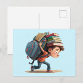 Zurück zum Schulkind Postkarte (Vorne/Hinten)