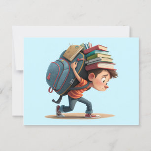 Zurück zum Schulkind Postkarte