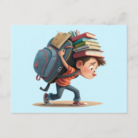 Zurück zum Schulkind Postkarte (Vorderseite)