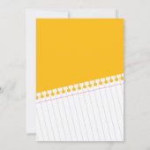 Zurück zum Schulklassenzimmer Open House Einladung (Rückseite)