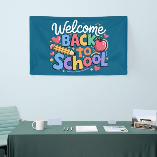 Zurück zum Schullehrer Erster Schultag Funny Banner (Messeveranstaltung)