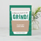 Zurück zum Schullehrer-Kaffeekartenträger Einladung (Stehend Vorderseite)