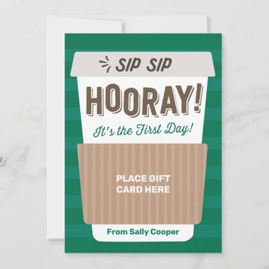 Zurück zum Schullehrer-Kaffeekartenträger Einladung (Vorderseite)