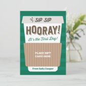 Zurück zum Schullehrer-Kaffeekartenträger Einladung (Stehend Vorderseite)