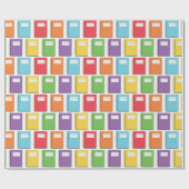 Zurück zum Schullehrer-Notebook Geschenkpapier (Flach)