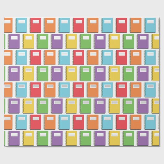 Zurück zum Schullehrer-Notebook Geschenkpapier (Flach)