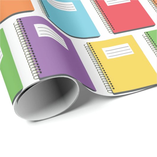 Zurück zum Schullehrer-Notebook Geschenkpapier (Rolleneckpunkt)