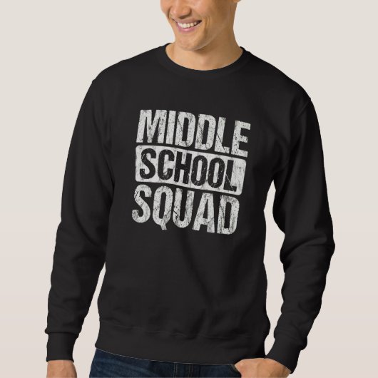 Zurück zum Schullehrer Schüler Mittelschule Squad Sweatshirt (Vorderseite)