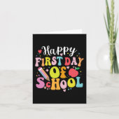 Zurück zum Schullehrer Student glücklich ersten Ta Karte (Vorderseite)