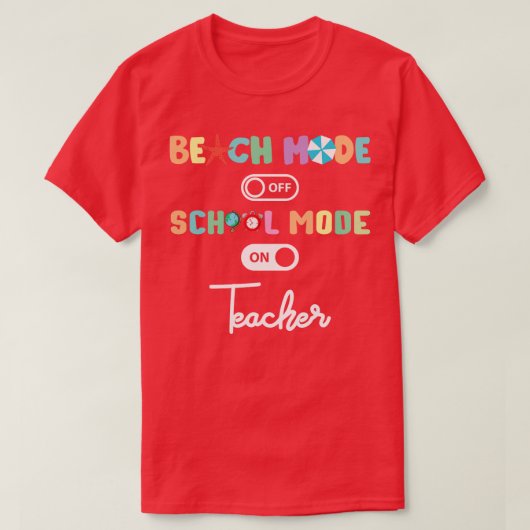 Zurück zum Schulmodus in der Bildung T-Shirt (Design vorne)