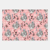 Zurück zum Schulmuster Geschenkpapier Set (Vorderseite)