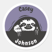 Zurück zum Schulnamen, niedlicher Pechschwund Runder Aufkleber (Vorderseite)