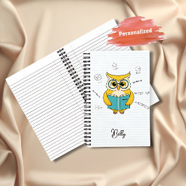 Zurück zum SchulNotebook - Owl & Mathe-Formel Notizblock