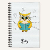 Zurück zum SchulNotebook - Owl & Mathe-Formel Notizblock (Vorderseite)