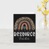 Zurück zum Schulplatz, Leopard-Rainbow-Tee Karte (Gelbe Blume)