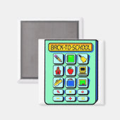 Zurück zum Schulrechner Magnet (Vorderseite/Rückseite)
