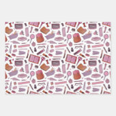 Zurück zum Schulspass - farbenfrohe Symbole 3 Geschenkpapier Set (Vorderseite 2)