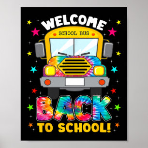 Zurück zum Schulunterricht Outfit School Busfahrer Poster