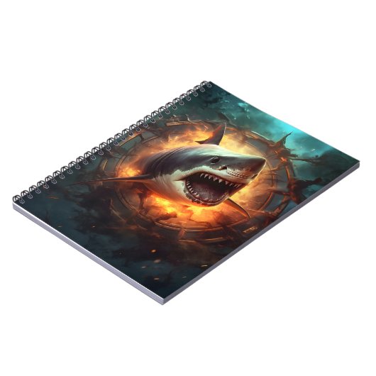 Zurück zum Schwarzen Hai-Angriff Notizblock (Linke Seite)