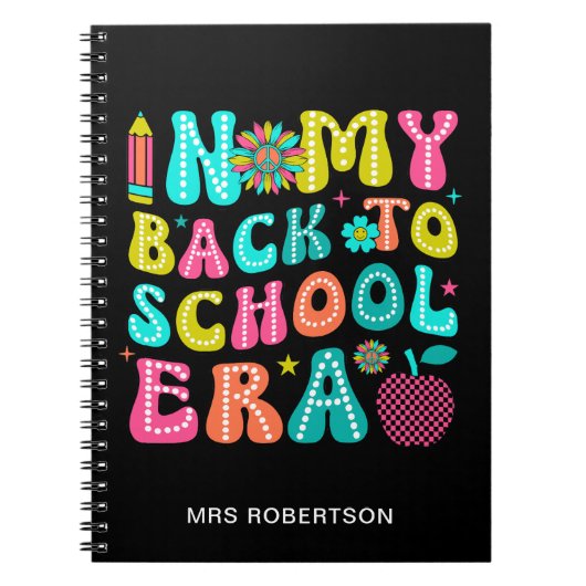 Zurück zum schwarzen Lehrer-Spiralheft Notizblock (Vorderseite)