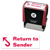 "Zurück zum Sender" & Arrow Rubber-Briefmarke Permastempel (Beispiel)