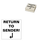 "ZURÜCK ZUM SENDER!" Briefmarke Gummistempel (Stempel)