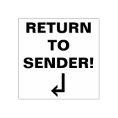 "ZURÜCK ZUM SENDER!" Briefmarke Gummistempel (Prägung)