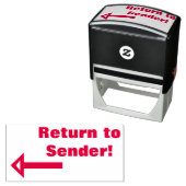 "Zurück zum Sender!" Briefmarke Permastempel (Beispiel)