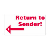 "Zurück zum Sender!" Briefmarke Permastempel (Design)