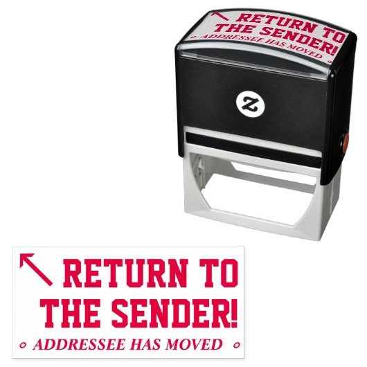"Zurück zum Sender!" Briefmarke Permastempel (Beispiel)