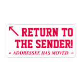 "Zurück zum Sender!" Briefmarke Permastempel (Design)