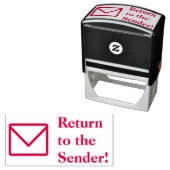 "Zurück zum Sender!" + Umschlag-Symbol Permastempel (Beispiel)