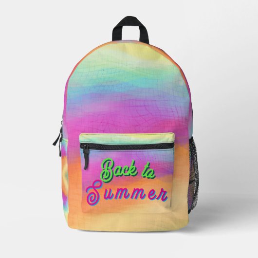Zurück zum Sommer Bedruckter Rucksack (Vorderseite)