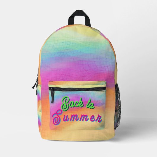 Zurück zum Sommer Bedruckter Rucksack (Vorderseite)