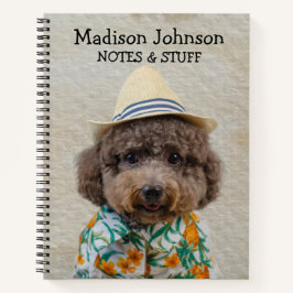 Zurück zum Spielzeug-Poodle-Notebook Notizblock