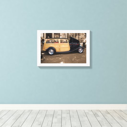 Zurück zum Strand (mit Grenze) Leinwanddruck (Insitu (Holzboden))