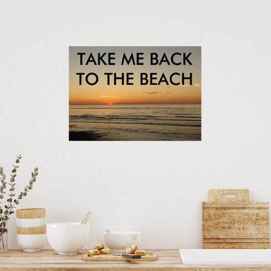 ZURÜCK ZUM STRANDPOSTER POSTER (Küche)