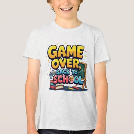 Zurück zum T - Shirt der Schule | Funny Gamer Sch (Vorderseite)