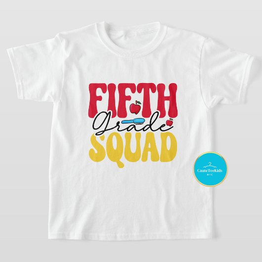Zurück zum T-Shirt in der Schule | Fünfter Squad-T