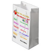 Zurück zum Tee-Überlebenskit der Schule Kleine Geschenktüte (Rückseite Schrägansicht)