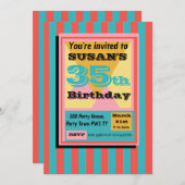 Zurück zum Thema der 90er Jahre im Party 1990 Einladung (Vorne/Hinten)