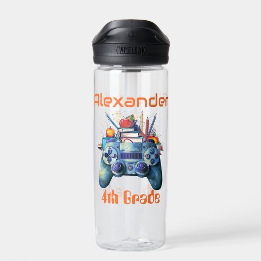 Zurück zum Videospiel der Schule Trinkflasche (Rückseite)