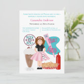 Zurück zur 50er-Jahre-Einladung Einladung (Stehend Vorderseite)