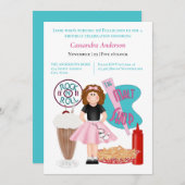 Zurück zur 50er-Jahre-Einladung Einladung (Vorne/Hinten)