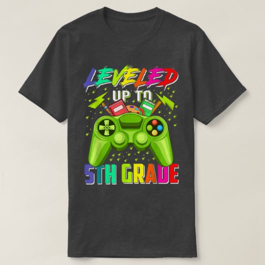 Zurück zur 5. Klasse des Gamers mit bis zu 5. T-Shirt (Design vorne)